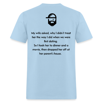 First Dating Dad Joke Shirt - powder blue