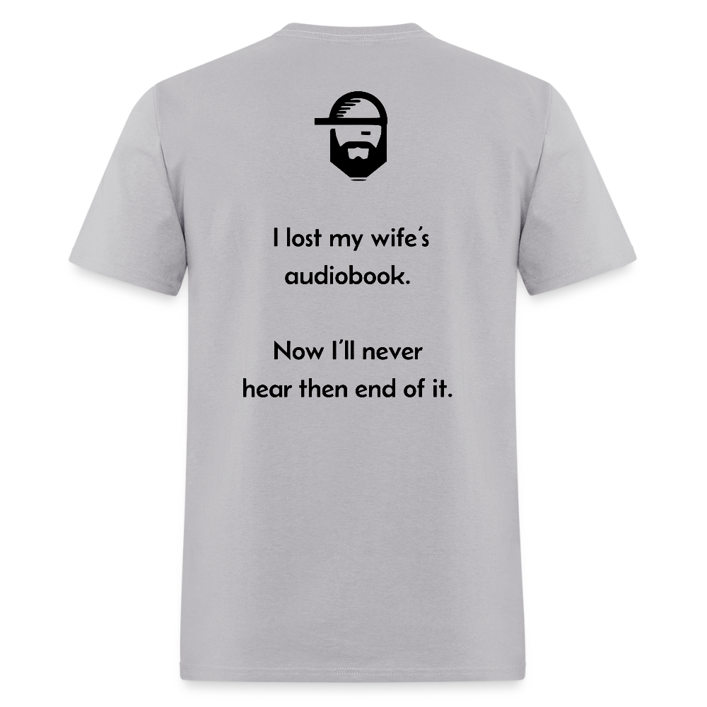 audiobook dad joke shirt - gravel 