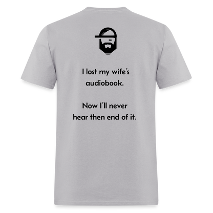 Audiobook Dad Joke Shirt - gravel 