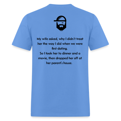 First Dating Dad Joke Shirt - carolina blue
