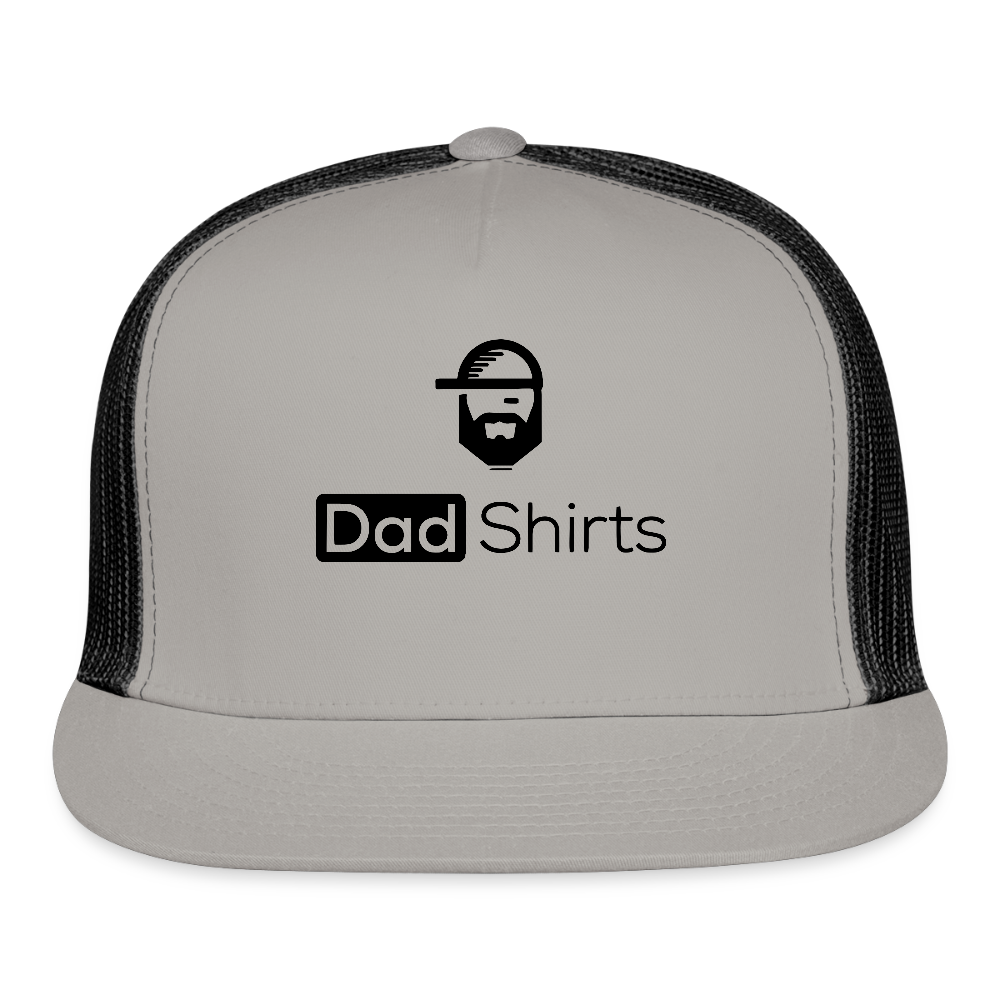 dad shirts trucker hat - gray/black