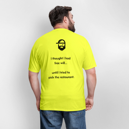 Free Will Dad Joke Shirt - safety green