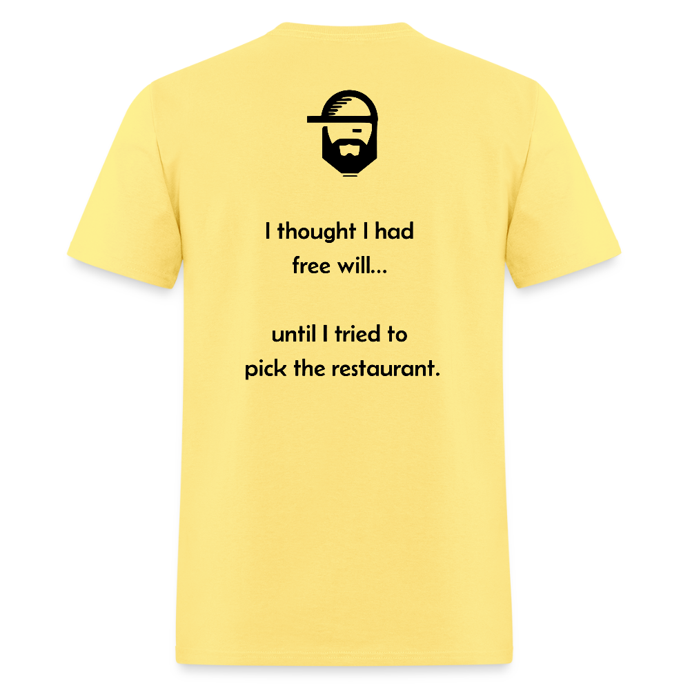 Free Will Dad Joke Shirt - cornsilk