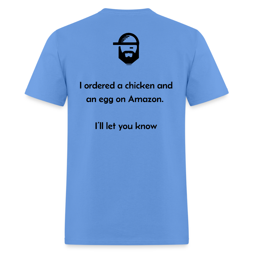 chicken or the egg dad joke shirt - carolina blue