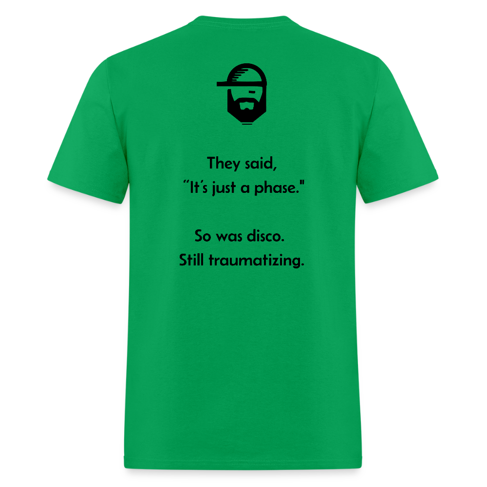 a phase dad joke shirt - bright green