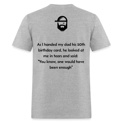 Dad's Birthday Dad Joke Shirt - heather gray