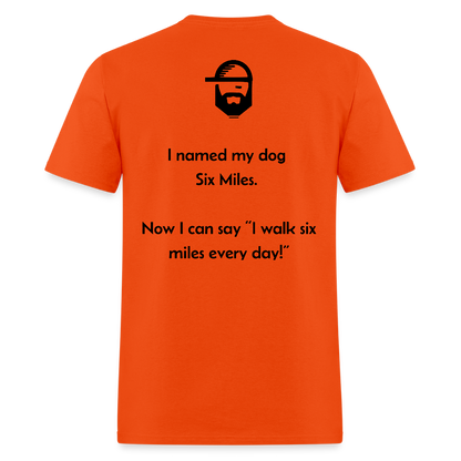 Dog Names Dad Joke Shirt - orange