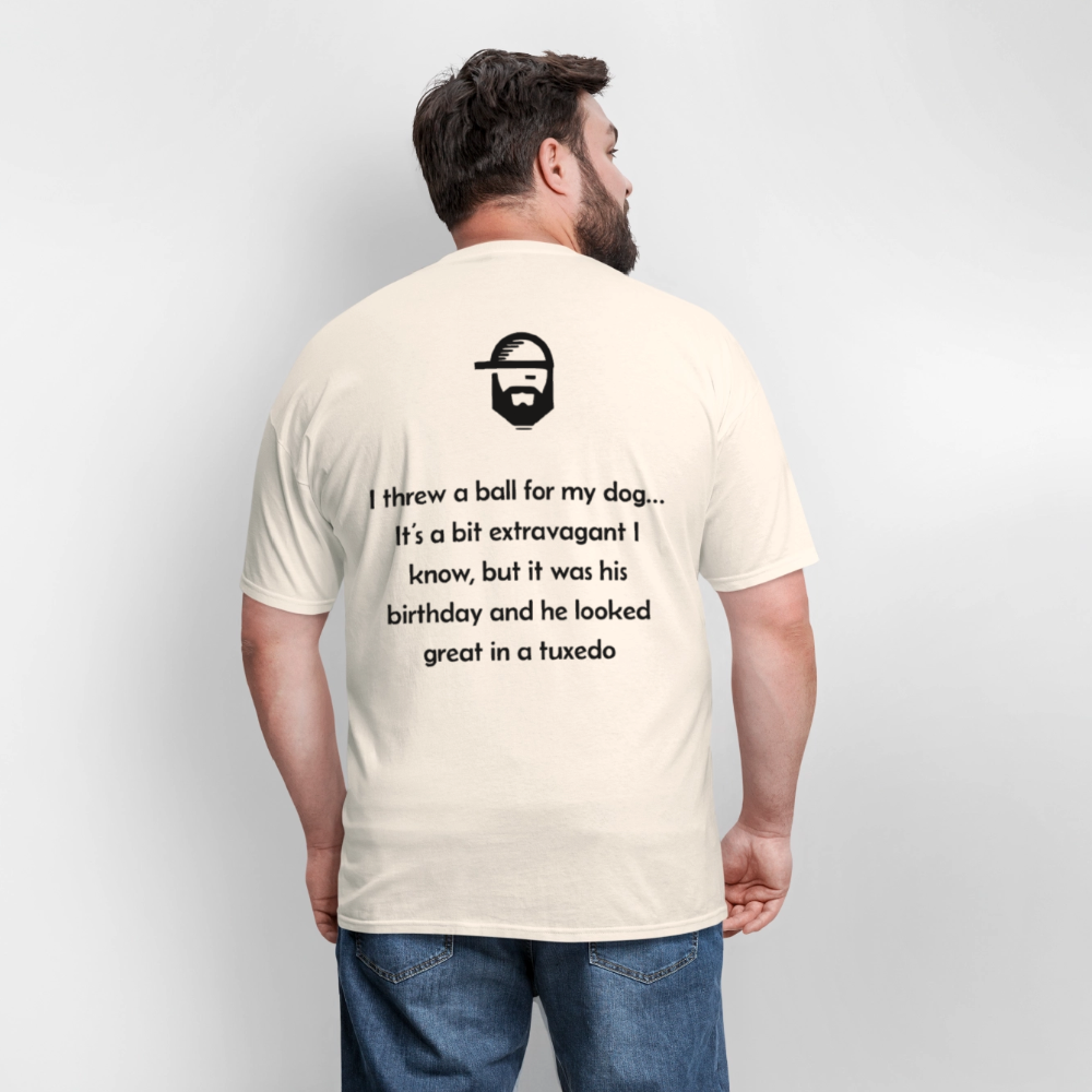 ball for my dog dad joke shirt - natural