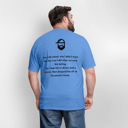 First Dating Dad Joke Shirt - carolina blue