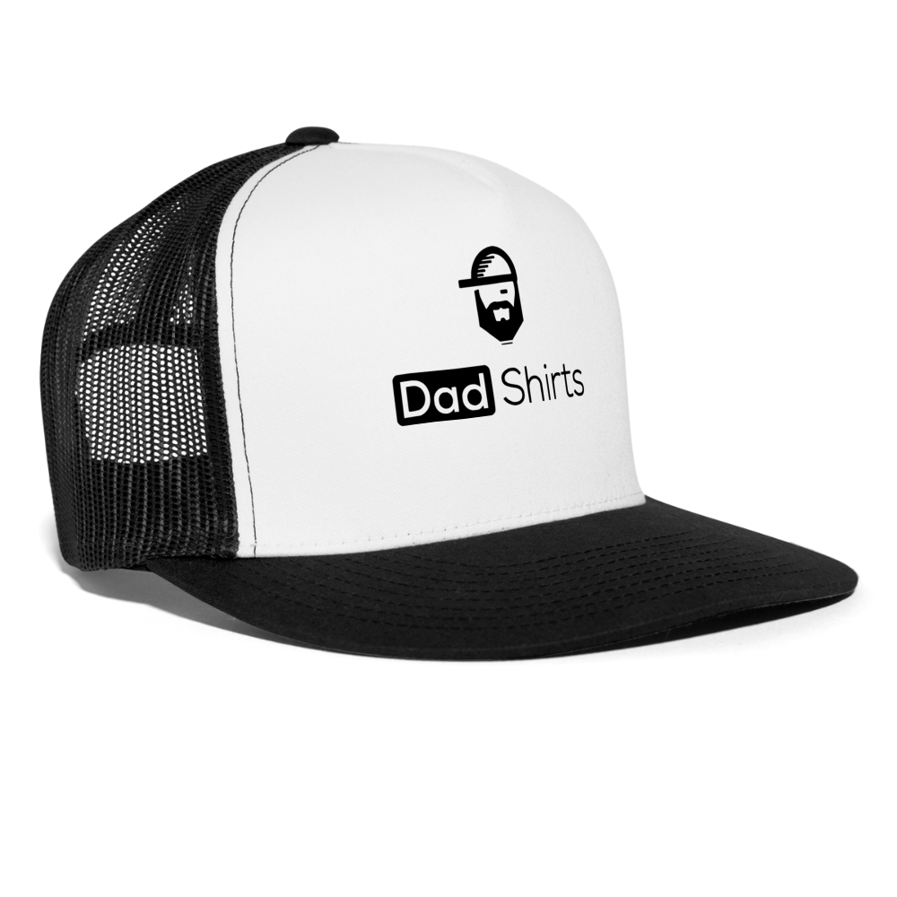 Dad Shirts Trucker Hat - white/black
