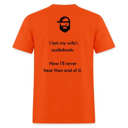 Audiobook Dad Joke Shirt - orange