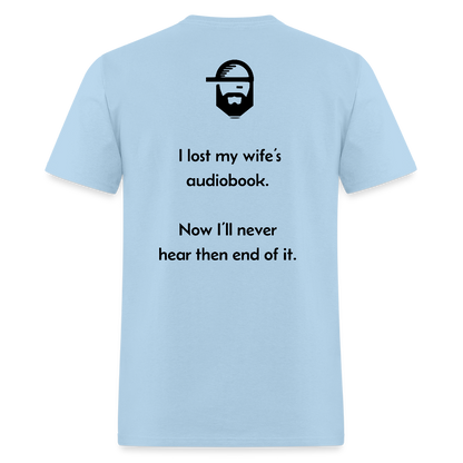 Audiobook Dad Joke Shirt - powder blue