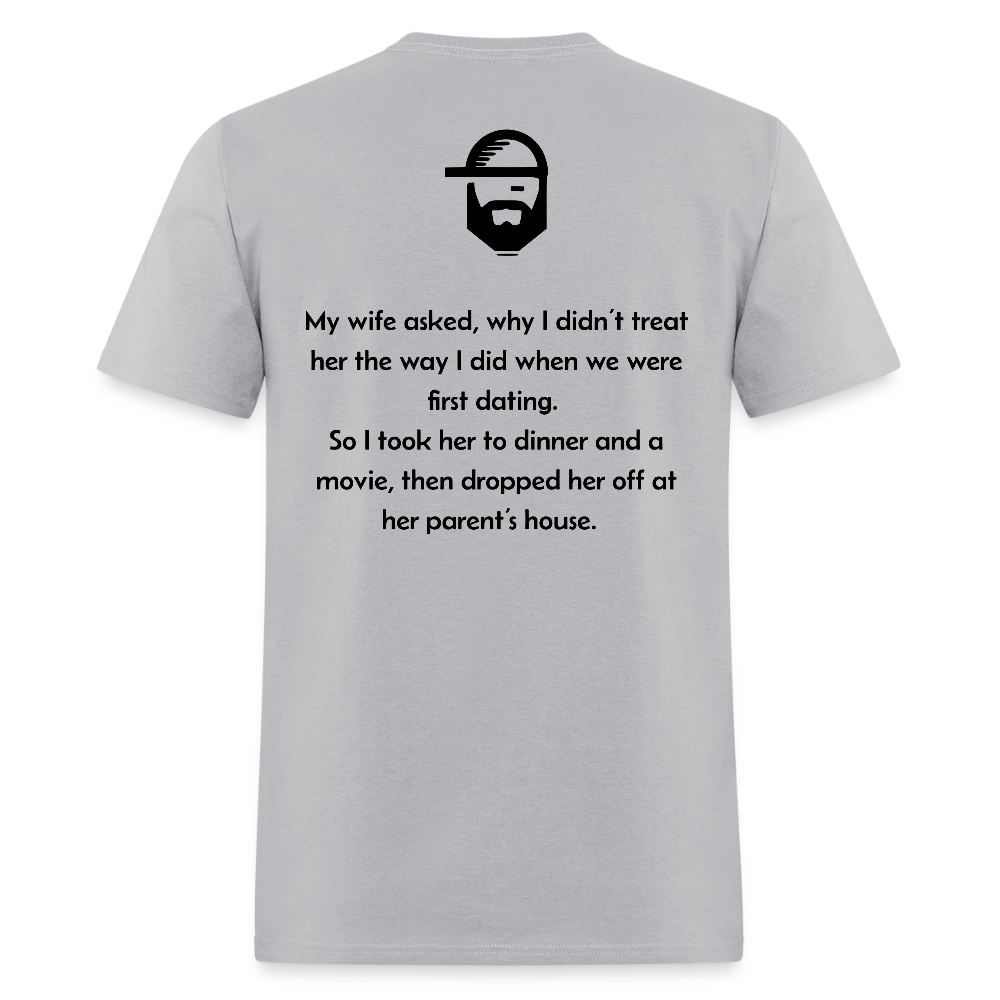 first dating dad joke shirt - gravel 