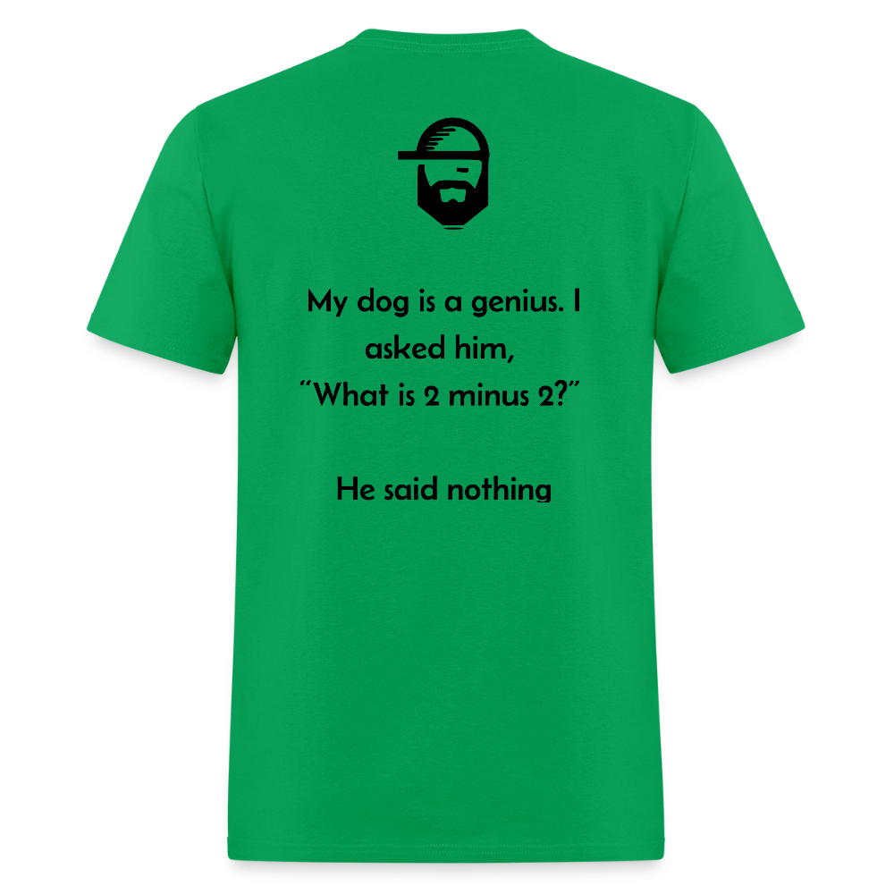 smart dog dad joke shirt - bright green