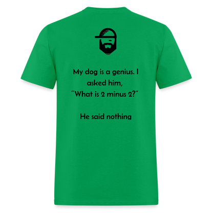 Smart Dog Dad Joke Shirt - bright green