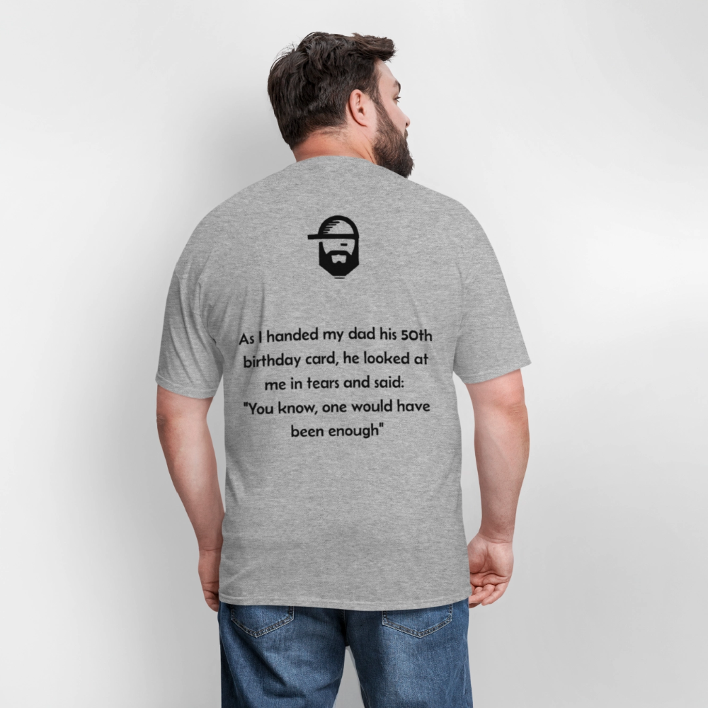 dad's birthday dad joke shirt - heather gray