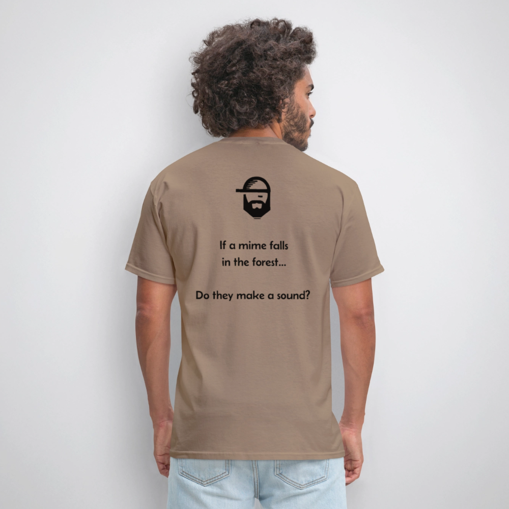 Deep Questions Dad Joke Shirt - brown savana