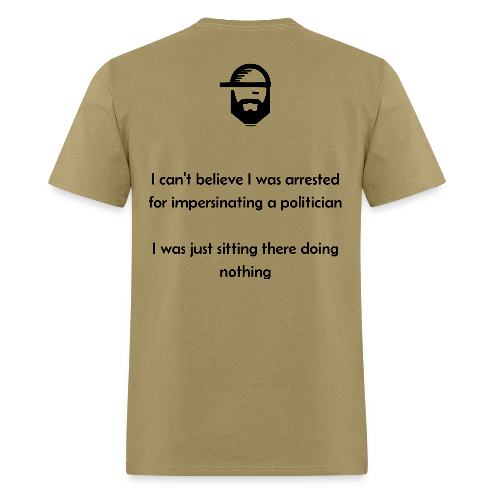 can't believe dad joke shirt - khaki