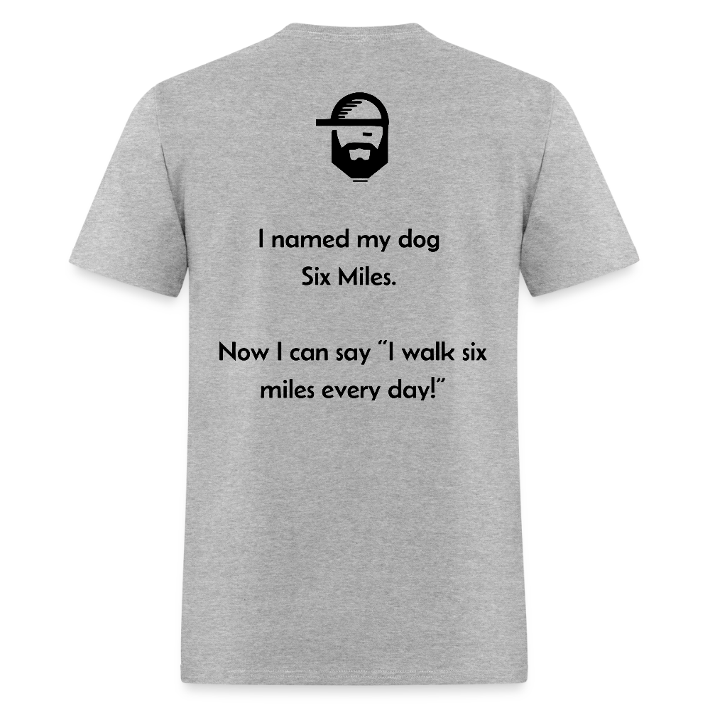 dog names dad joke shirt - heather gray