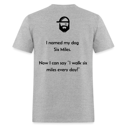 Dog Names Dad Joke Shirt - heather gray
