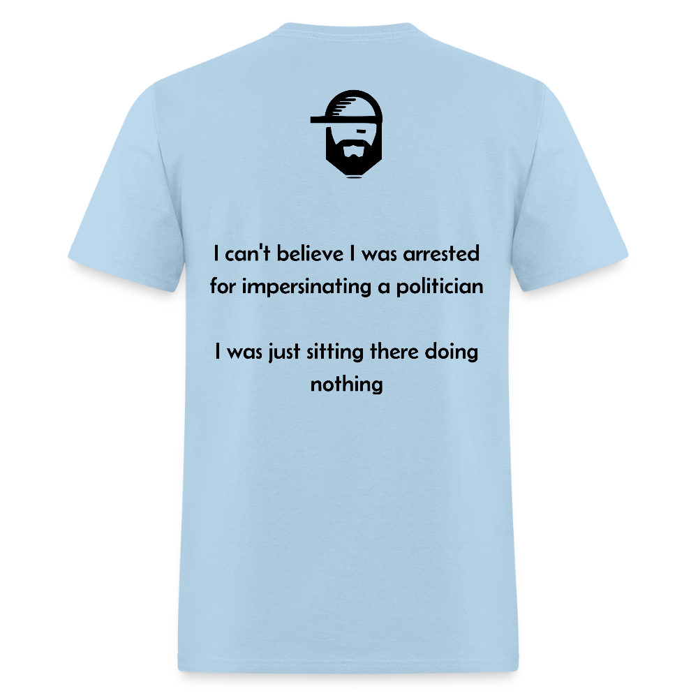can't believe dad joke shirt - powder blue