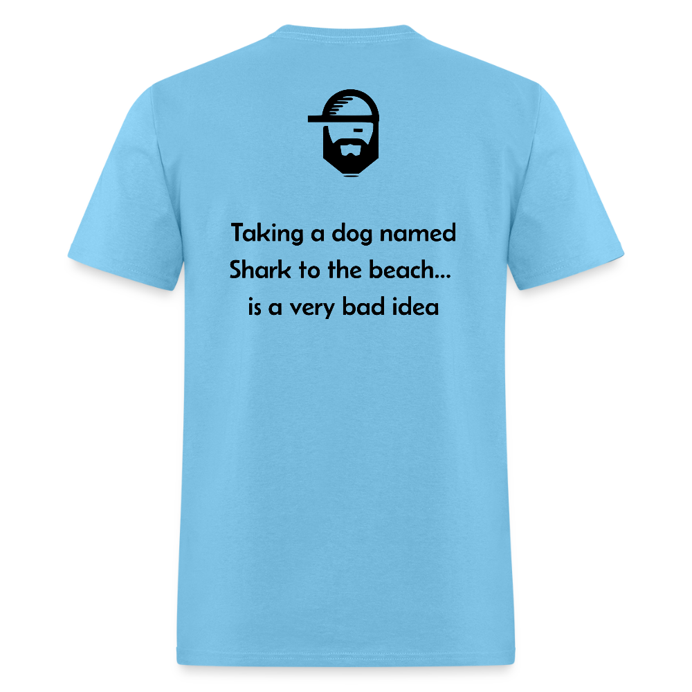 shark dad joke shirt - aquatic blue