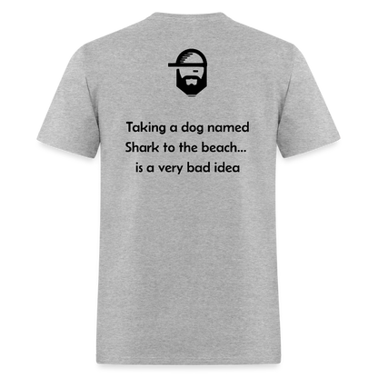 Shark Dad Joke Shirt - heather gray