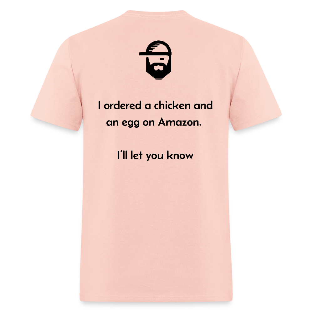 chicken or the egg dad joke shirt - blush pink 