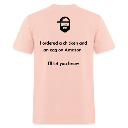 Chicken Or The Egg Dad Joke Shirt - blush pink 