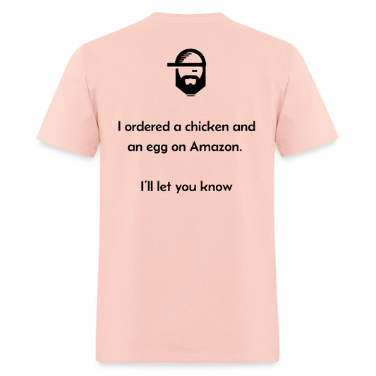 Chicken Or The Egg Dad Joke Shirt - blush pink 