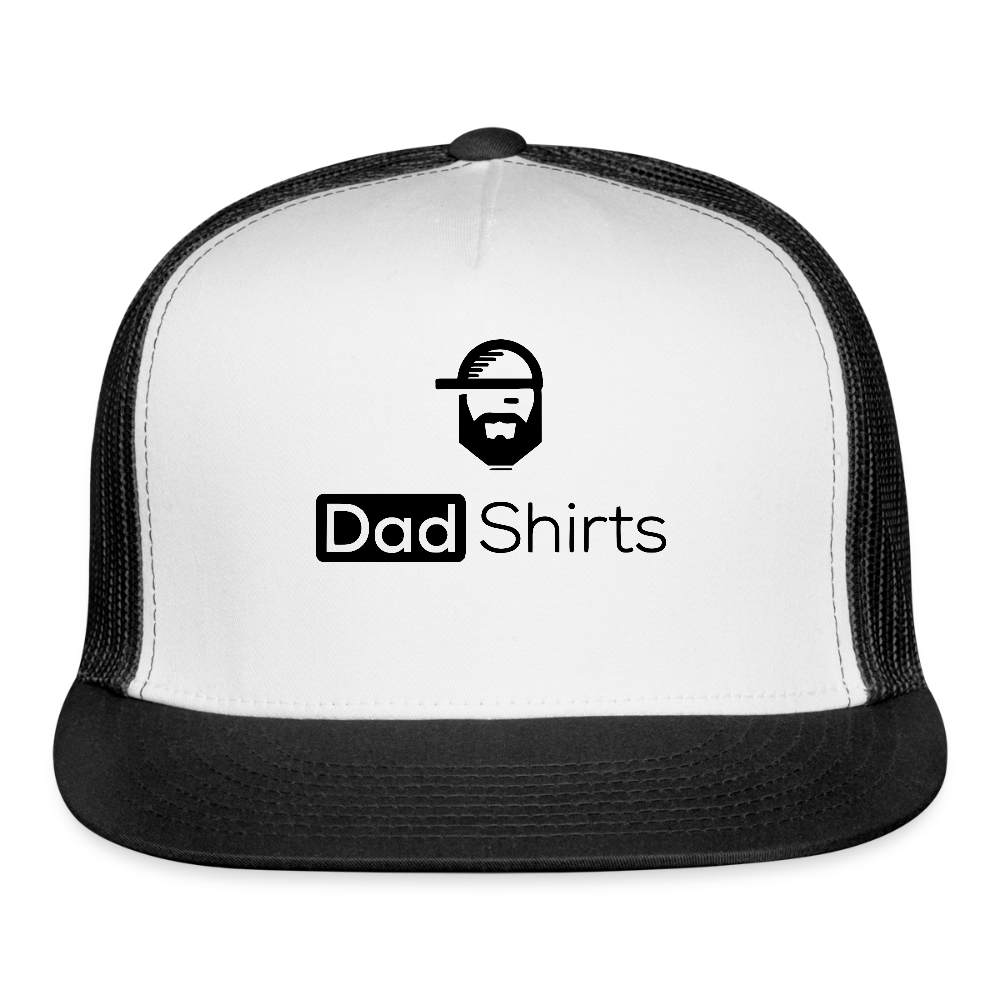 dad shirts trucker hat - white/black
