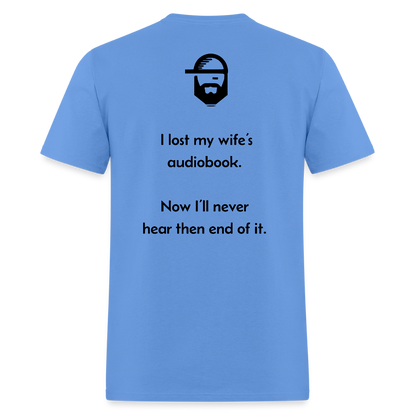Audiobook Dad Joke Shirt - carolina blue