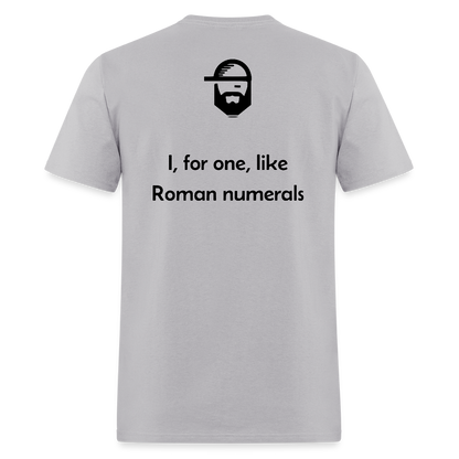 Roman Numerals Dad Joke Shirt - gravel 