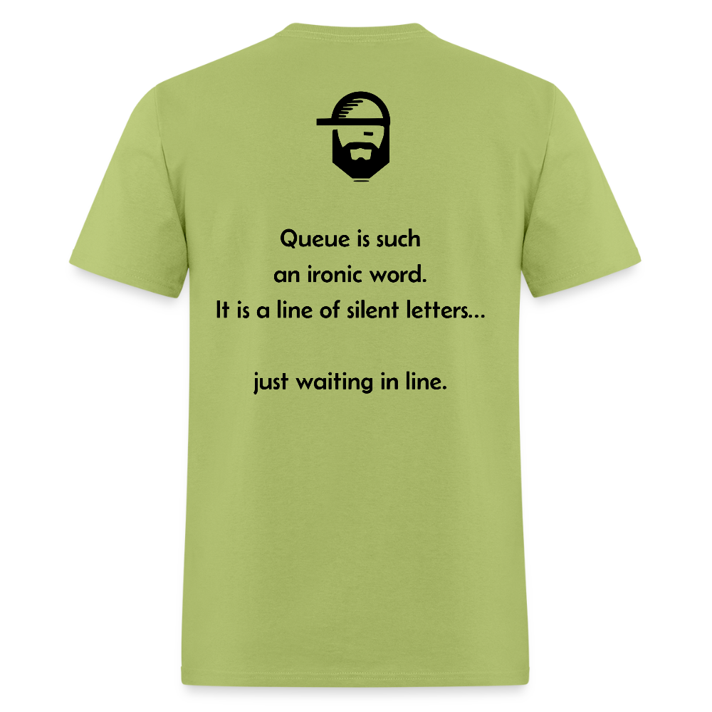 queue dad joke shirt - kiwi