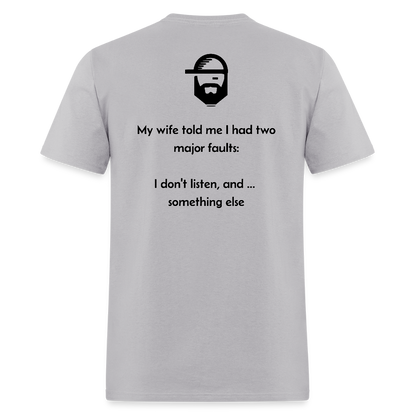 Faults Dad Joke Shirt - gravel 