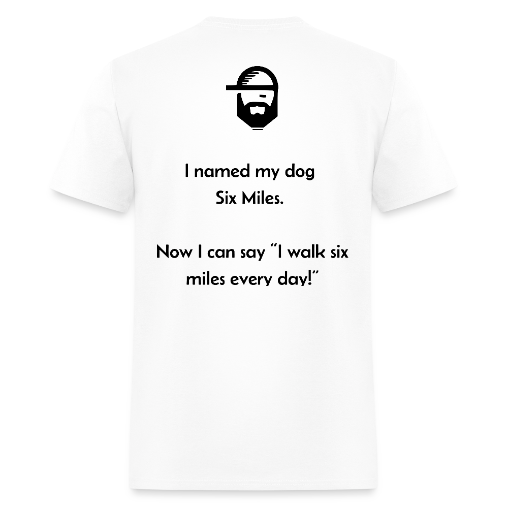 dog names dad joke shirt - white