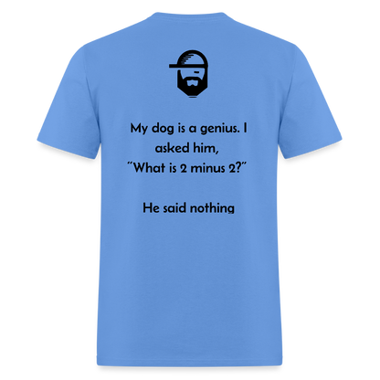 Smart Dog Dad Joke Shirt - carolina blue
