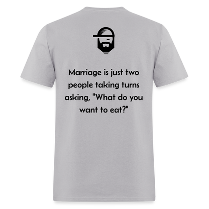 Marriage Dad Joke Shirt - gravel 
