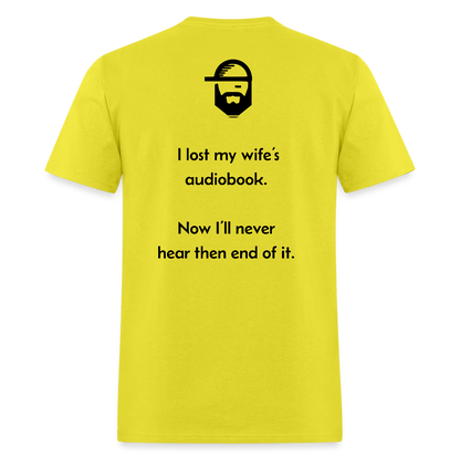 Audiobook Dad Joke Shirt - yellow