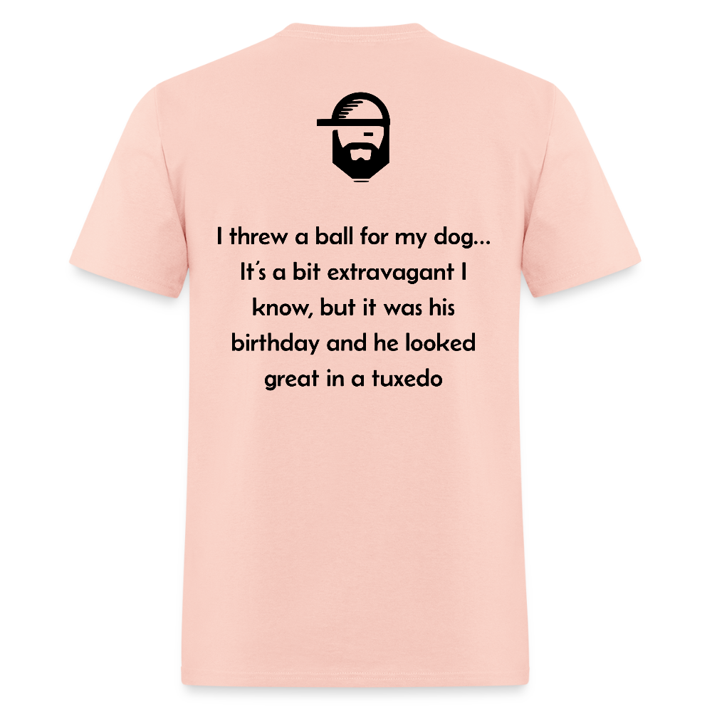 ball for my dog dad joke shirt - blush pink 