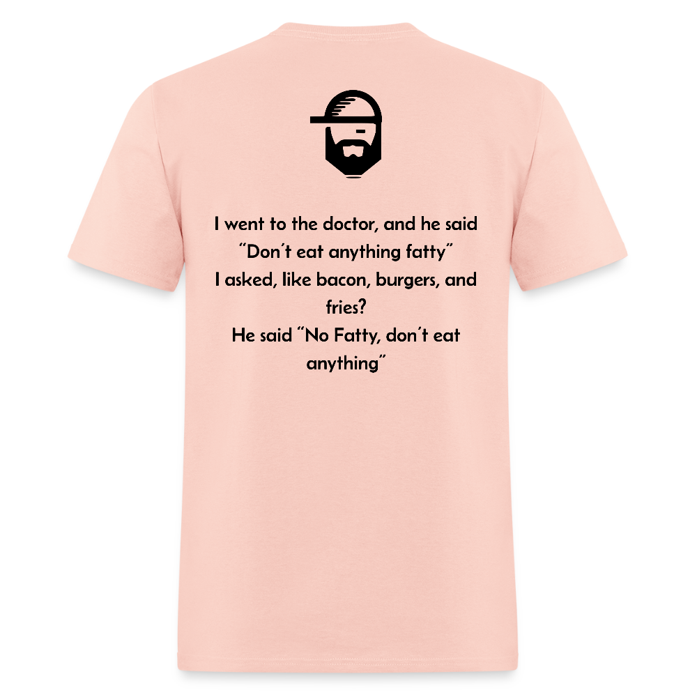 don't eat fatty dad joke shirt - blush pink 