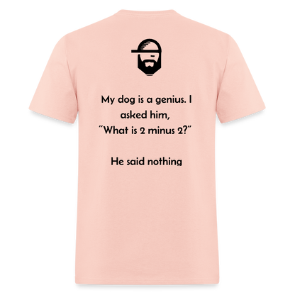 Smart Dog Dad Joke Shirt - blush pink 