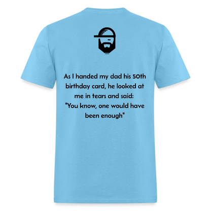 Dad's Birthday Dad Joke Shirt - aquatic blue