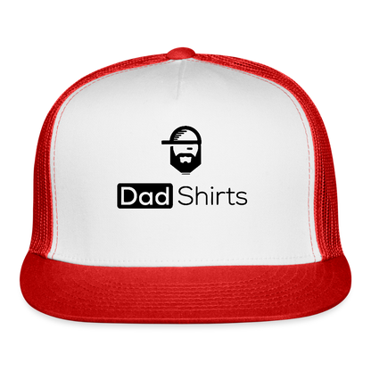 Dad Shirts Trucker Hat - white/red