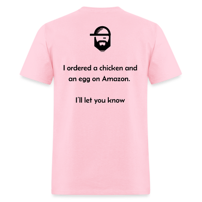 Chicken Or The Egg Dad Joke Shirt - pink