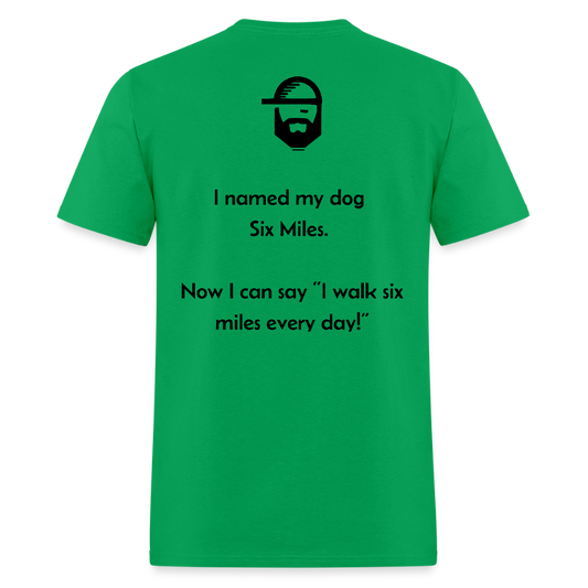 Dog Names Dad Joke Shirt - bright green