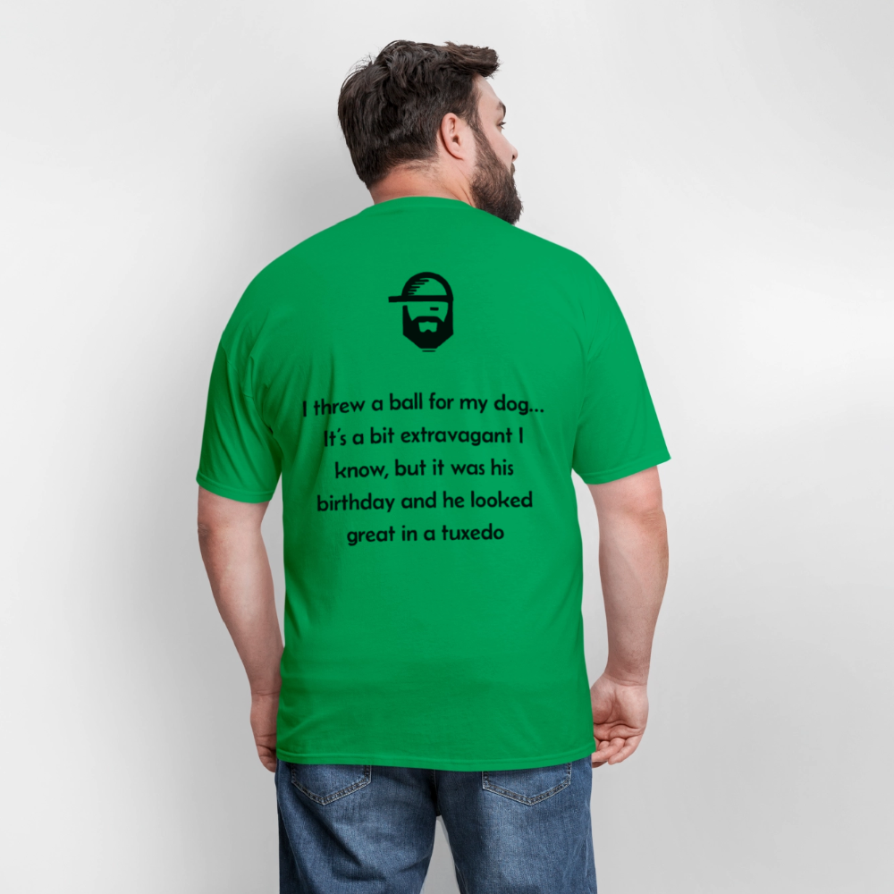 Ball For My Dog Dad Joke Shirt - bright green