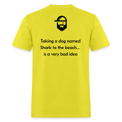 Shark Dad Joke Shirt - yellow