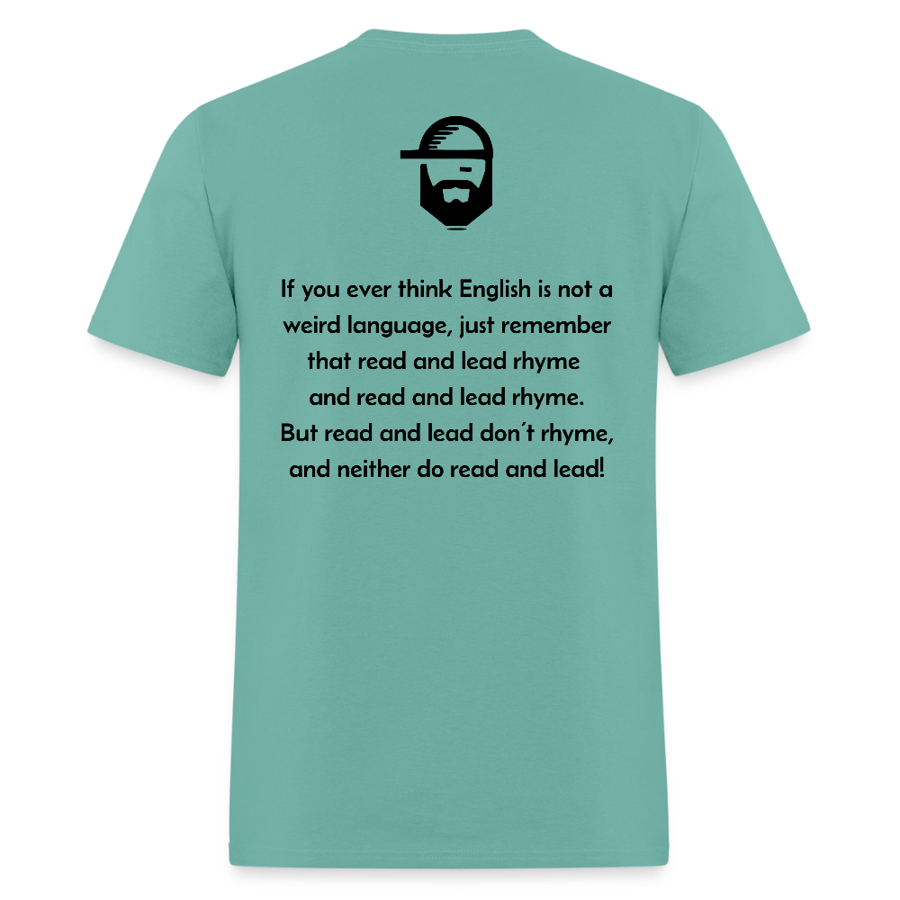 english is weird dad joke shirt - aquatic