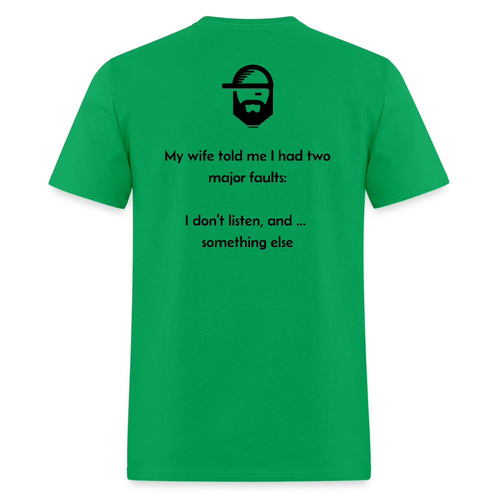 Faults Dad Joke Shirt - bright green